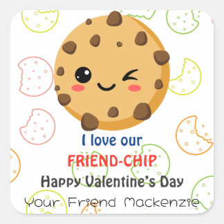Classroom-Valentijnsdag Vierkante Sticker