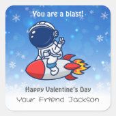 Classroom-Valentijnsdag Vierkante Sticker (Voorkant)