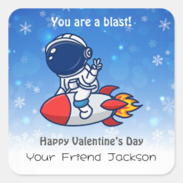 Classroom-Valentijnsdag Vierkante Sticker