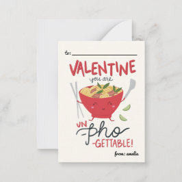 Classroom Valentine Card- Un-Pho-Gettable- White Notitiekaartje