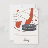Classroom Valentine Hockey "Let's Stick Together" (Voorkant)