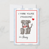 Classroom Valentine "I think you're Paw-some" (Voorkant)