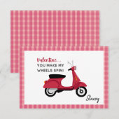 Classroom Valentine Pink "You make my Wheels Spin" (Voorkant / Achterkant)