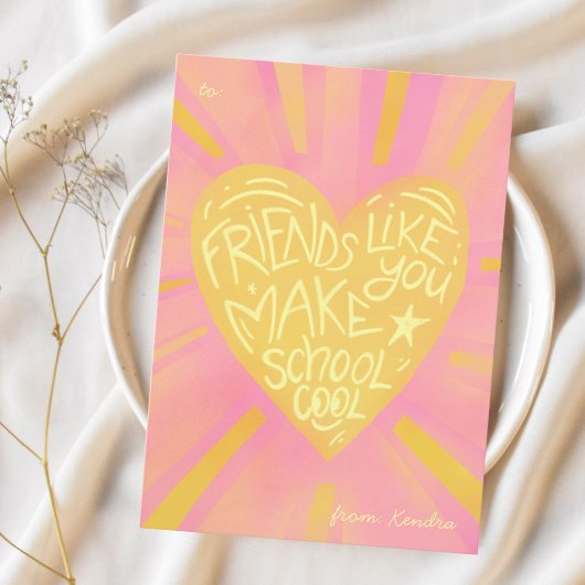 Classroom Valentine’s Day Card for school friends  Feestdagenkaart