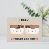 Classroom Valentine "S'more Friends Like You" (Staand voorkant)