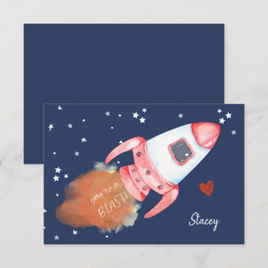 Classroom Valentine "You're a Blast!" (Voorkant / Achterkant)