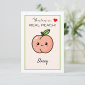Classroom Valentine "You're a Real Peach" (Staand voorkant)