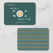 Classroom Valentines Card – You’re a Bright Star Notitiekaartje (Voorkant / Achterkant)