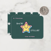 Classroom Valentines Card – You’re Stellar Notitiekaartje (Voorkant / Achterkant in situ)