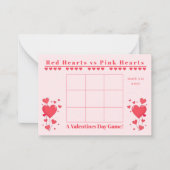 Classroom Valentine's Day Card Game-3 in a Row Notitiekaartje (Voorkant)