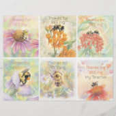 Classroom Valentines My Teacher - 6 per Sheet Briefhoofd (Voorkant)