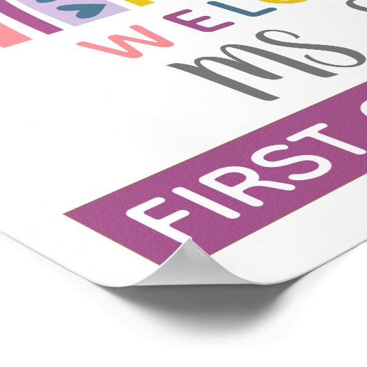 Classroom Welkomstdeur in Muted Boho Rainbow Poster (Hoek)