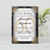 Classy 00th Birthday Sjabloon in zwart Kaart (Staand voorkant)