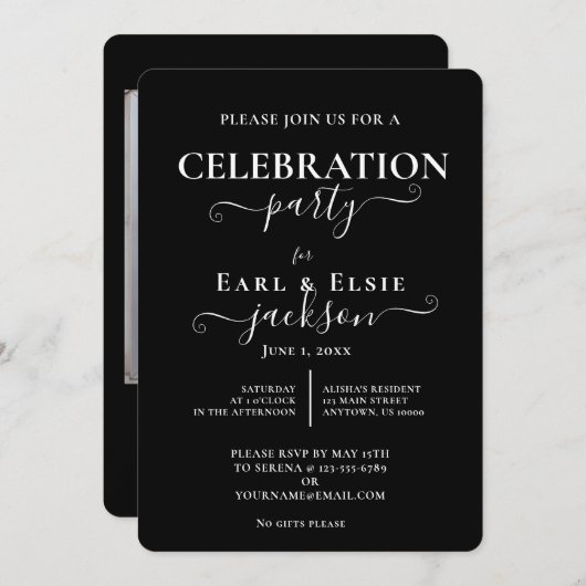 CLASSY 10e JAAR BRUILOFT JUBILEUM Kaart (Voorkant / Achterkant)