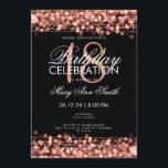 Classy 18th Birthday Party Sparkles Roos Gold Kaart<br><div class="desc">Elegant en de 18e verjaardag van de Verlosser van de Partij van de Roos Gouden sjabloon. Met gouden lampen,  gouden snaren en gouden enkels. Overeenkomende producten beschikbaar.</div>