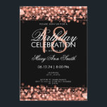 Classy 18th Birthday Party Sparkles Roos Gold Kaart<br><div class="desc">Elegant en de 18e verjaardag van de Verlosser van de Partij van de Roos Gouden sjabloon. Met gouden lampen,  gouden snaren en gouden enkels. Overeenkomende producten beschikbaar.</div>