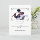 Classy 1920's Theme Costume Party Invitation Kaart (Staand voorkant)