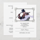 Classy 1920's Theme Costume Party Invitation Kaart (Voorkant / Achterkant)