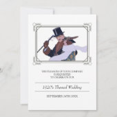 Classy 1920's Theme Wedding Invitation Kaart (Voorkant)