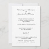 Classy 1920's Theme Wedding Invitation Kaart (Achterkant)