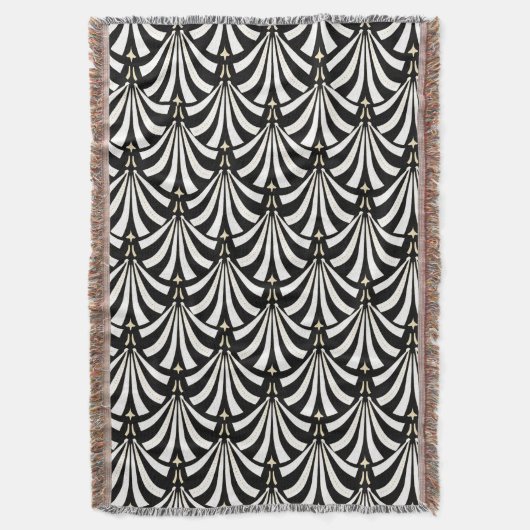 Classy 1920s  zwart-wit deken (Voorkant Verticaal)