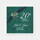 Classy 20th Emerald Wedding Jubileum Servetten (Voorkant)