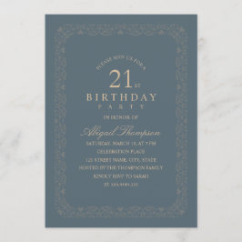 Classy  21e verjaardag Elegant Simple Kaart