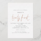 Classy 21st Birthday Party Script White - wit Folie Uitnodiging (Voorkant)