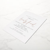 Classy 21st Birthday Party Script White - wit Folie Uitnodiging (Gedraaid)