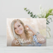 Classy 2 Foto Afstuderen Hartelijk dank Bedankkaart (Staand voorkant)