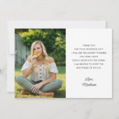 Classy 2 Foto Afstuderen Hartelijk dank Bedankkaart (Achterkant)