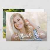 Classy 2 Foto Afstuderen Hartelijk dank Bedankkaart (Voorkant / Achterkant)