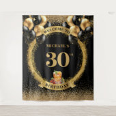 Classy 30e Man Verjaardag Whiskey Party Tapestry Wandkleed (Voorkant)