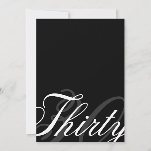 Classy 30e verjaardag uitnodigingen (Achterkant)