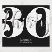 Classy 30e verjaardagsfeestje bier etiket (Enkel label)