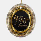 Classy 50th Golden Jubileum Keramisch Ornament (Links)