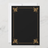Classy 50th Wedding Jubileum Black and Gold Kaart (Achterkant)