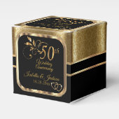 Classy 50th Wedding Jubileum Favor Box Bedankdoosjes (Voorkant Zijde)