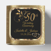 Classy 50th Wedding Jubileum Favor Box Bedankdoosjes (Bovenkant)