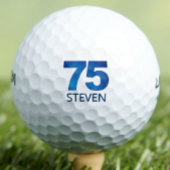 Classy 75th Birthday - 75 jaar Blue Name Gift Golfballen