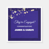 Classy, aangepast Verloving Congrats Servet (Voorkant)