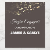 Classy, aangepast Verloving Congrats Wijn Etiket (Enkel label)