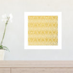 Classy Abstract Art Deco Square Fan Pattern Gold Folie Afdrukken<br><div class="desc">Prachtige,  elegante en eenvoudige,  echte gouden folie met een abstract kunstdecostijl vierkant ventilatorpatroon.</div>