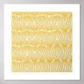 Classy Abstract Art Deco Square Fan Pattern Gold Folie Afdrukken (Voorkant)