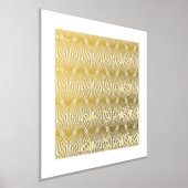 Classy Abstract Art Deco Square Fan Pattern Gold Folie Afdrukken (Laagn)