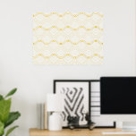 Classy Abstract Art Deco Squares Pattern Gold Folie Afdrukken<br><div class="desc">Prachtige,  elegante en eenvoudige,  echte gouden folie met een abstract kunstdecostijlpatroon.</div>