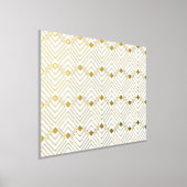 Classy Abstract Art Deco Squares Pattern Gold Folie Afdrukken (Laagn)