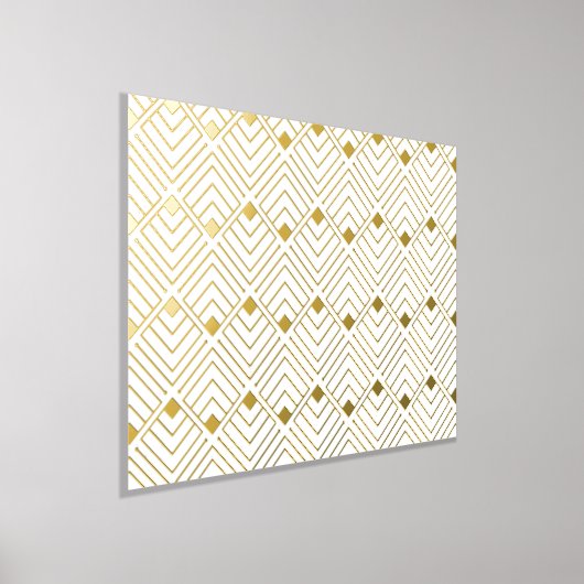 Classy Abstract Art Deco Squares Pattern Gold Folie Afdrukken (Laagn)
