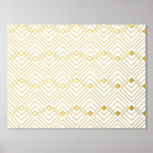 Classy Abstract Art Deco Squares Pattern Gold Folie Afdrukken (Voorkant)
