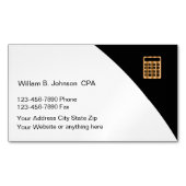 Classy Accountant CPA Thema Magnetisch Visitekaartje (Voorkant)